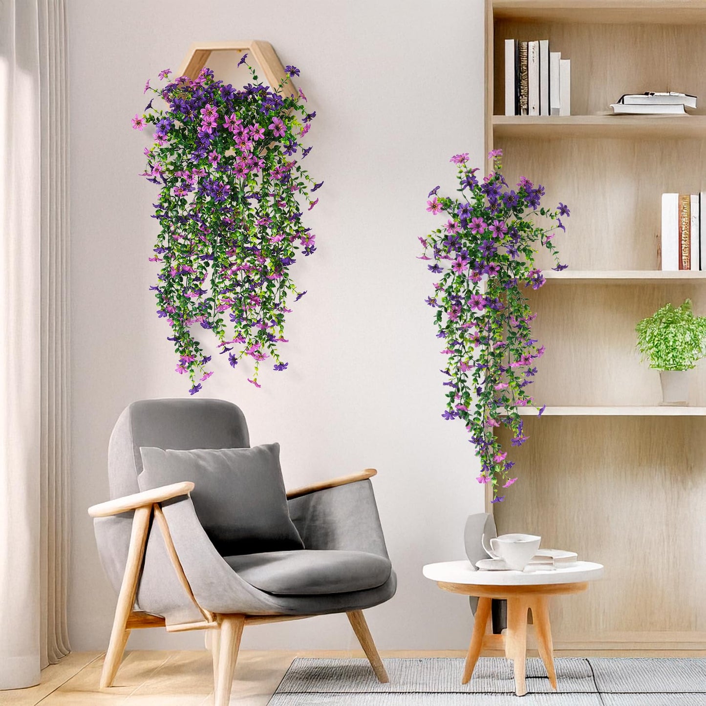 2pc UV Resistant Hanging Artificial Daisy Flowers