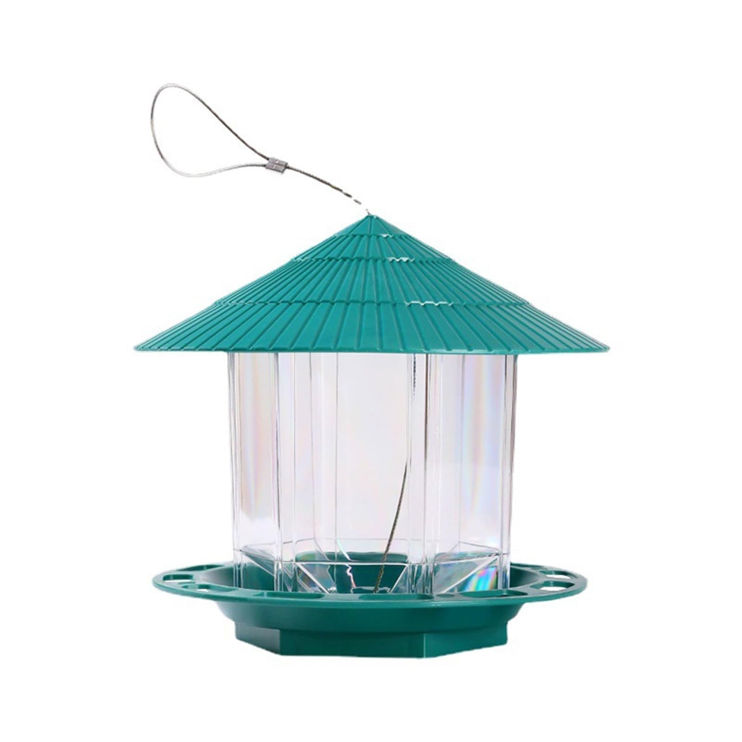 Outdoor Foldable Hummingbird Feeder with S Latch Hook, Decorative Garden Bird Feeding Station