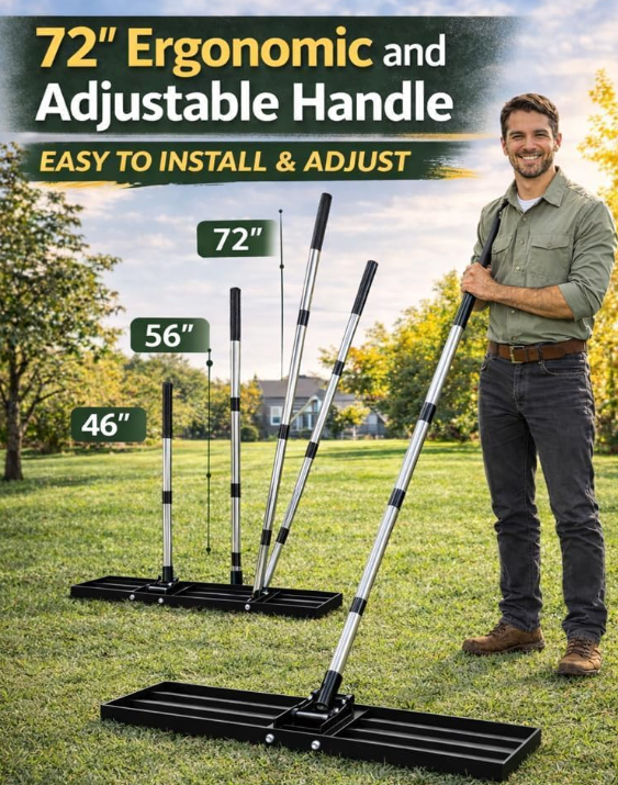 30x10 Stainless Steel Lawn Leveling Rake