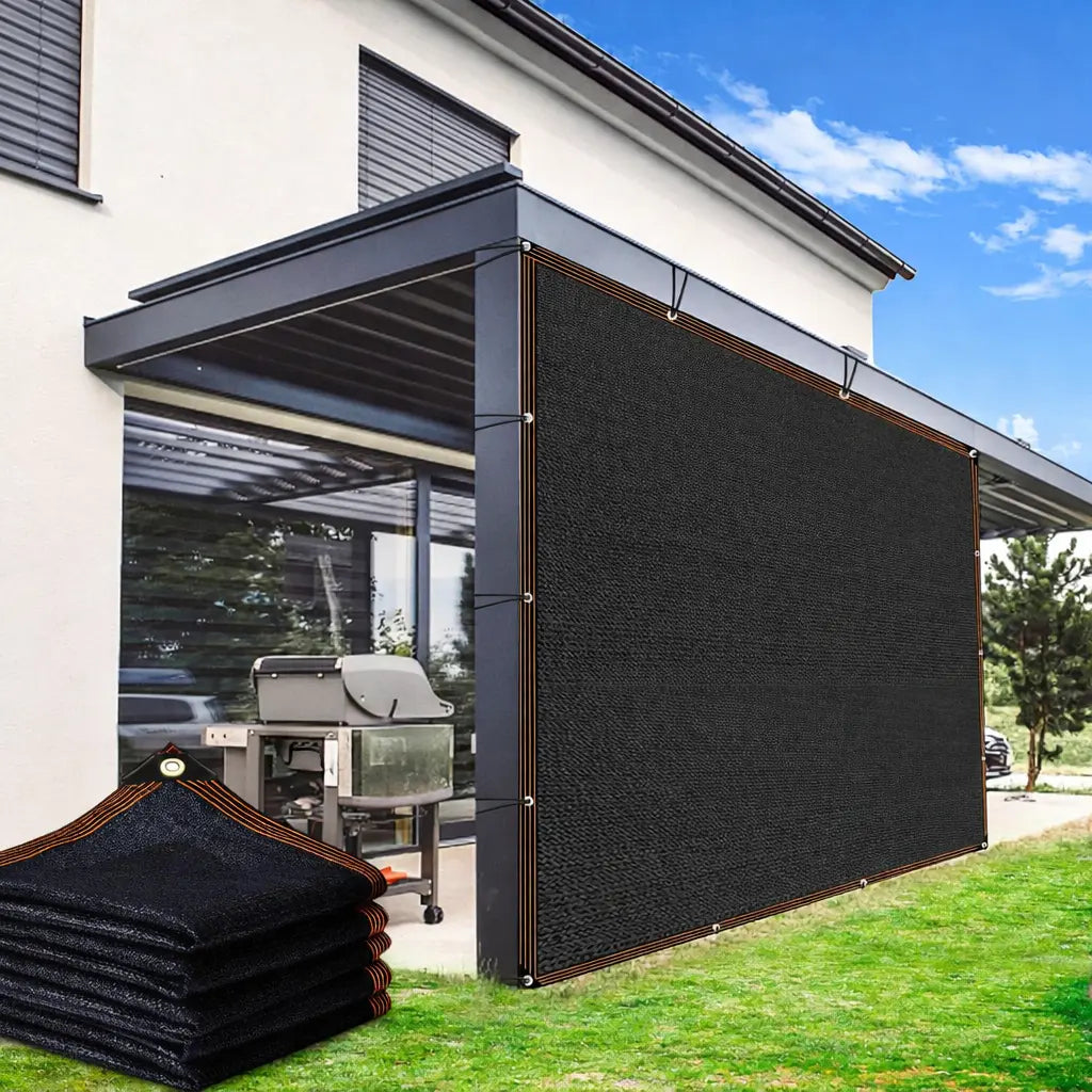 10x13ft 90% Blackout UV Resistant Sun Shade Mesh Net Heavy Duty Shade Cloth with Grommets