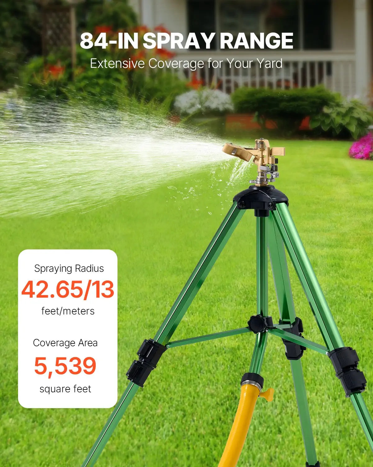 360 Degree Adjustable Tripod Impact Lawn Sprinkler