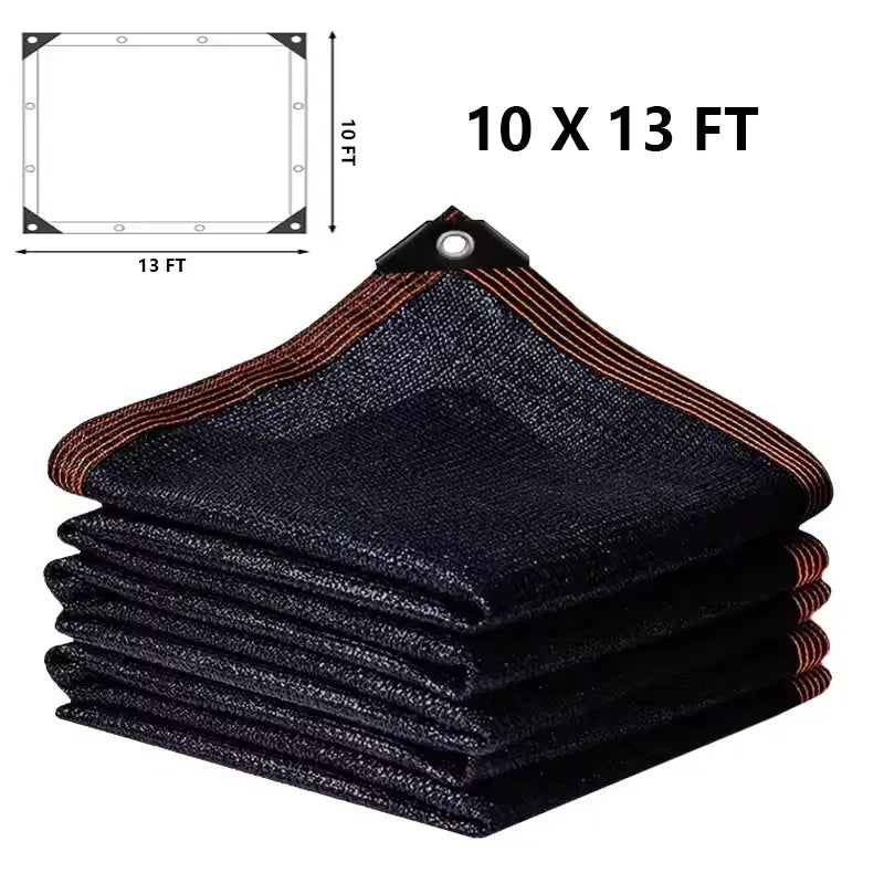 10x13ft 90% Blackout UV Resistant Sun Shade Mesh Net Heavy Duty Shade Cloth with Grommets