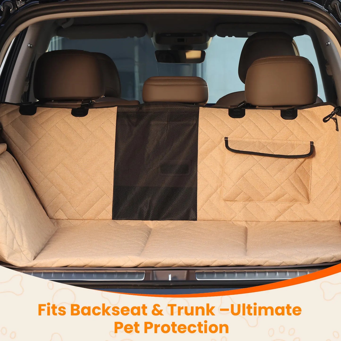 Large Dog Waterproof Foldable Full Coverage Back Car Seat Protector Cover