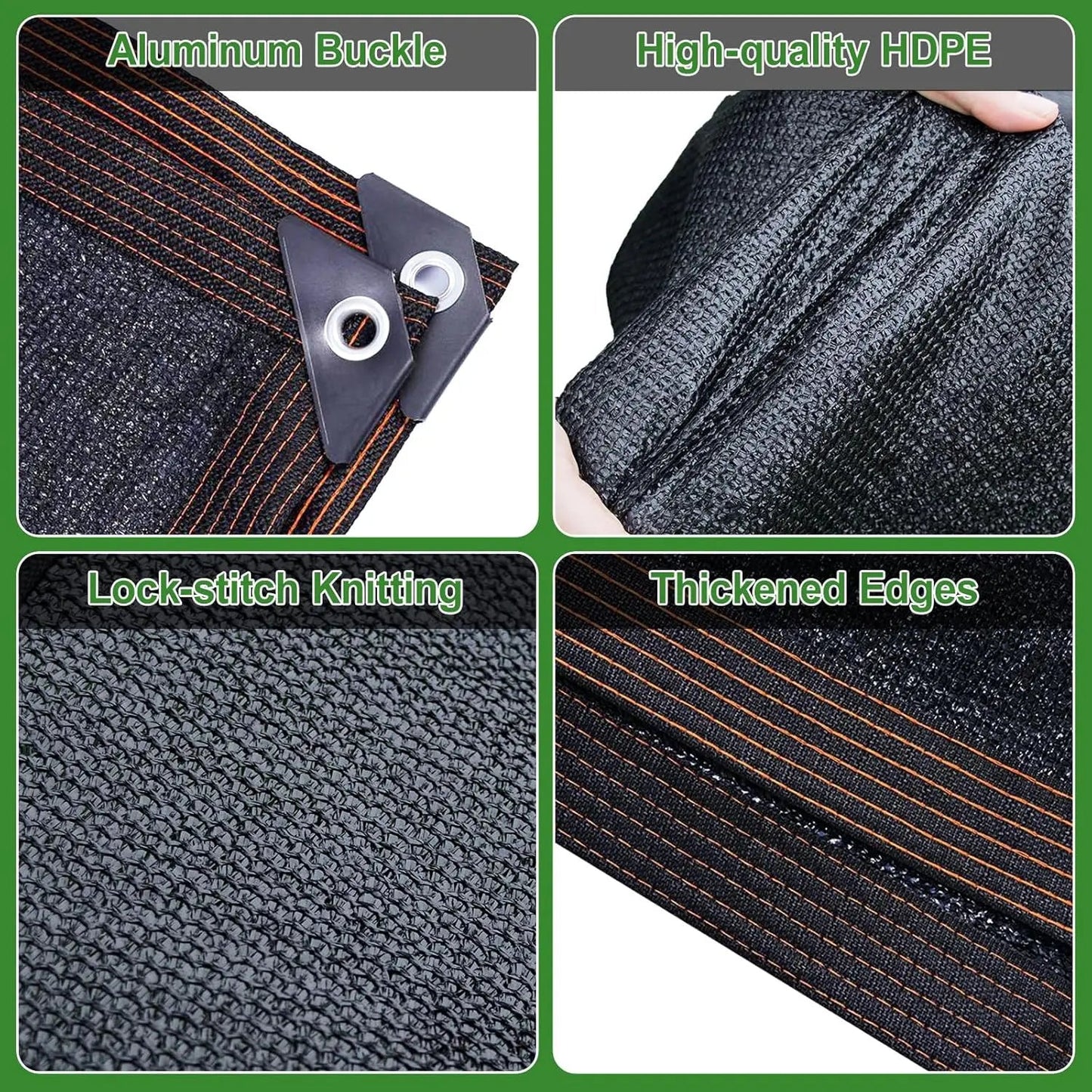 10x13ft 90% Blackout UV Resistant Sun Shade Mesh Net Heavy Duty Shade Cloth with Grommets