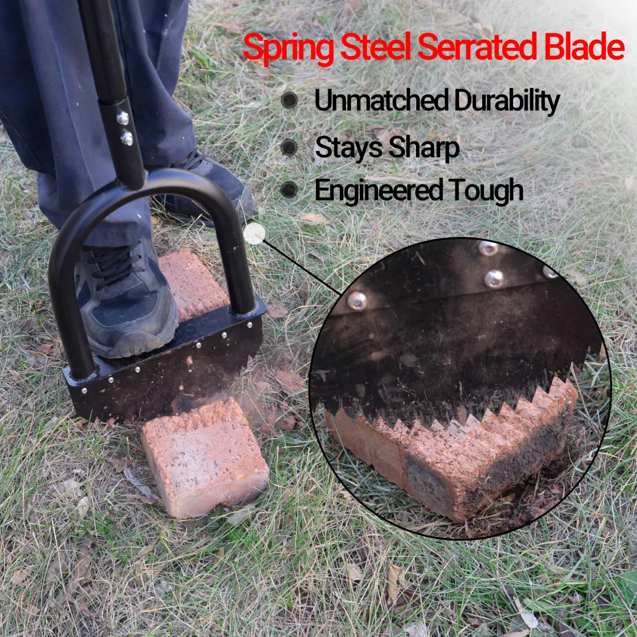 Manual Wide Footplate Garden Bed Edger Tool