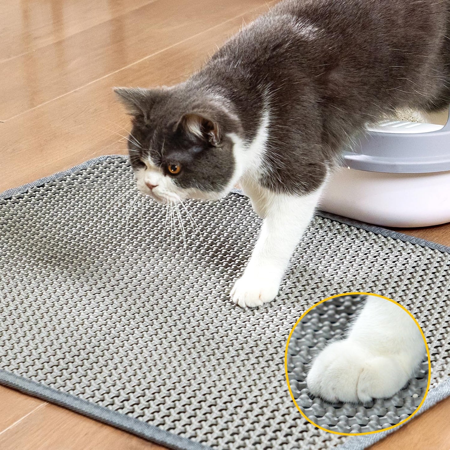 46x35 Inch Waterproof Cat Litter Trapping Mat