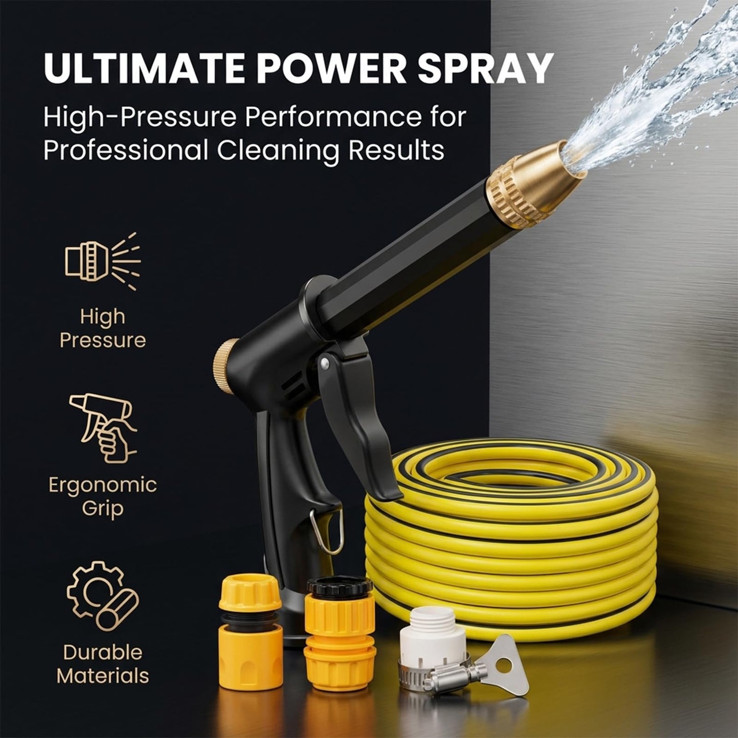 Multifunctional High Pressure Car Wash Spray Gun Hose Set